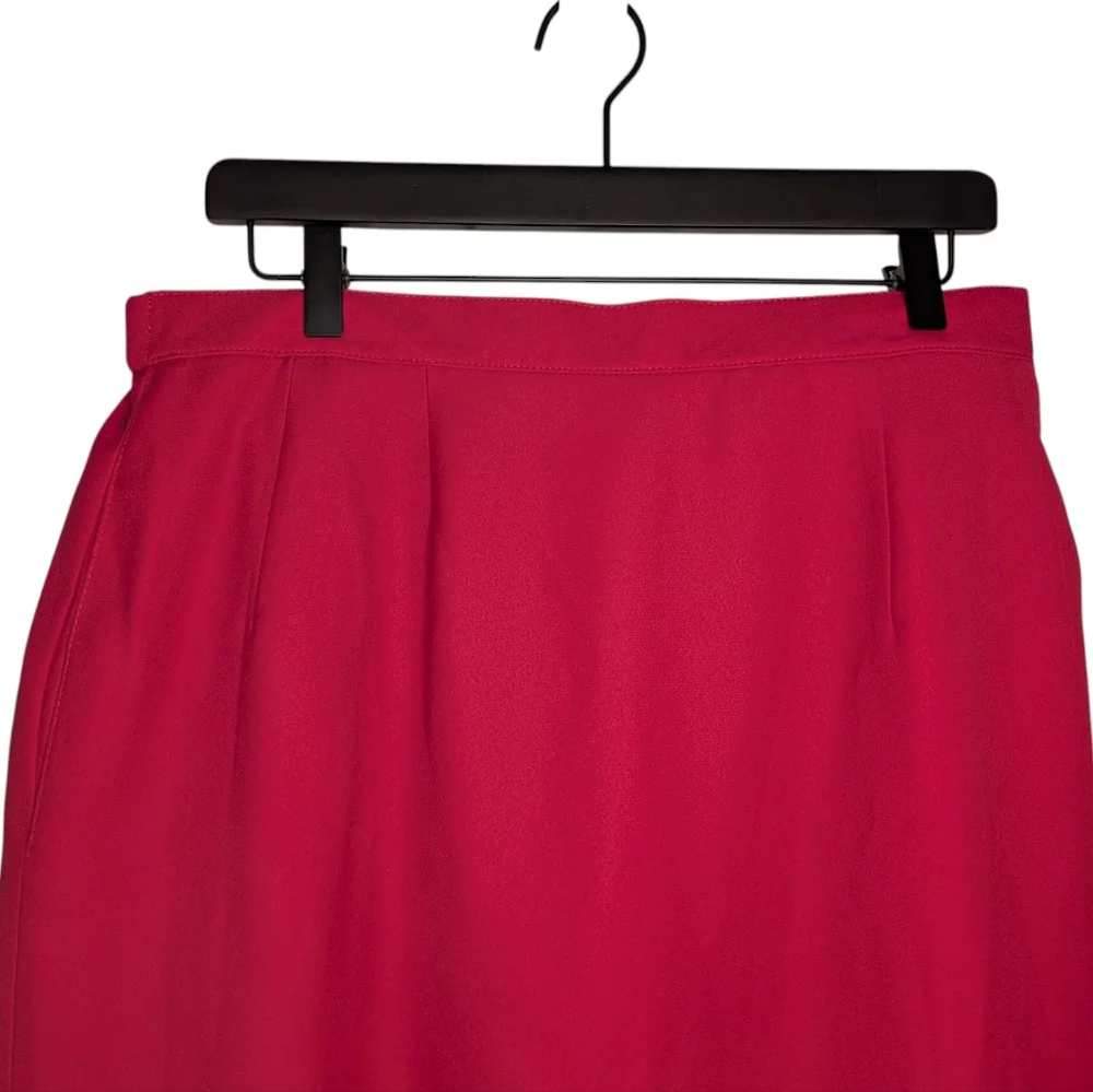 Signature By Harve Benard Vibrant Pink Pencil Midi Skirt, Size 16 W